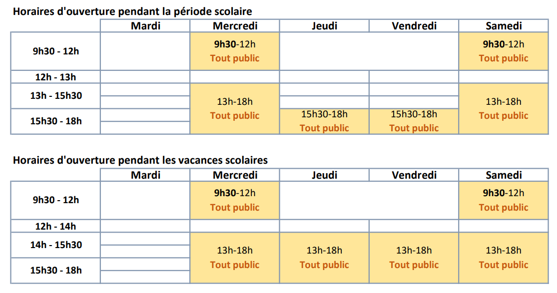 Horaire Ludo